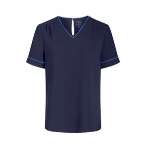 United Airlines Brooks Brothers Short Sleeve Blouse Medium Long Tall